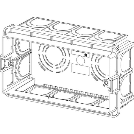 Vimar 4-Module Flush Mounting Box, For Masonry Walls, Halogen-Free Plastic, 14 Rear Inlets, 20/25 mm Pipe Entry — Quality Boat Parts