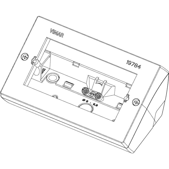 Vimar 4-Module Table Mounting Box, For Modular Domestic Switching Devices, IP20, Halogen-Free — Quality Boat Parts