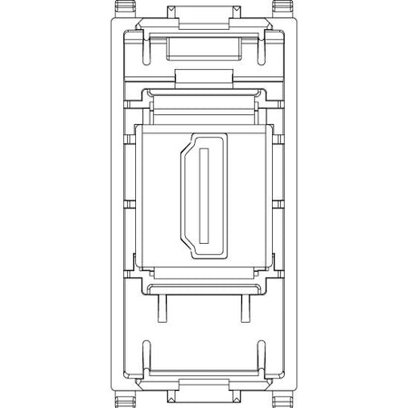 Vimar Plana HDMI 2.1b Socket Outlet, Keystone Fixing, IP20 — Quality Boat Parts