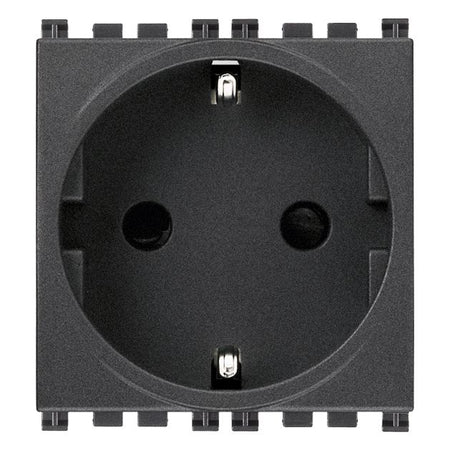 Vimar Arké 19208 SICURY SCHUKO Socket Outlet, 16A 250V, 2-Module, IP20 — Quality Boat Parts