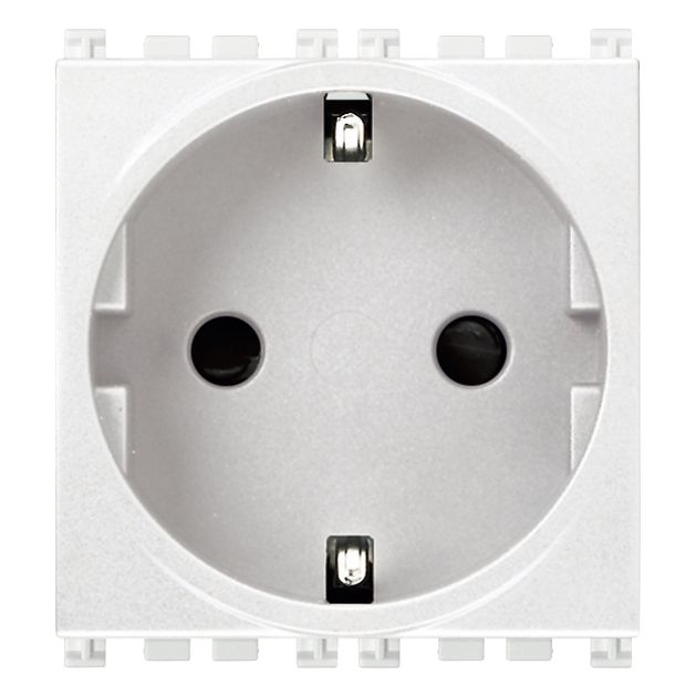 Vimar Arké 19208 SICURY SCHUKO Socket Outlet, 16A 250V, 2-Module, IP20 — Quality Boat Parts