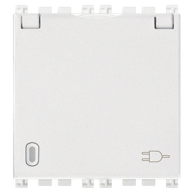 Vimar Arké 19208 SICURY SCHUKO Socket Outlet, 16A 250V, 2-Module, IP20 — Quality Boat Parts