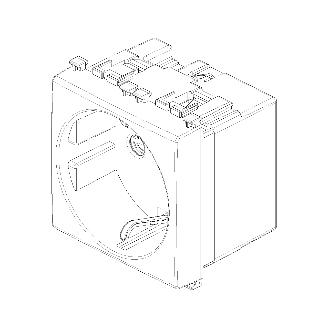 Vimar Arké 19208 SICURY SCHUKO Socket Outlet, 16A 250V, 2-Module, IP20 — Quality Boat Parts
