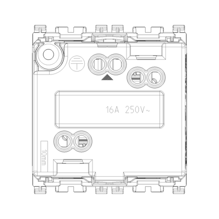 Vimar Arké 19208 SICURY SCHUKO Socket Outlet, 16A 250V, 2-Module, IP20 — Quality Boat Parts