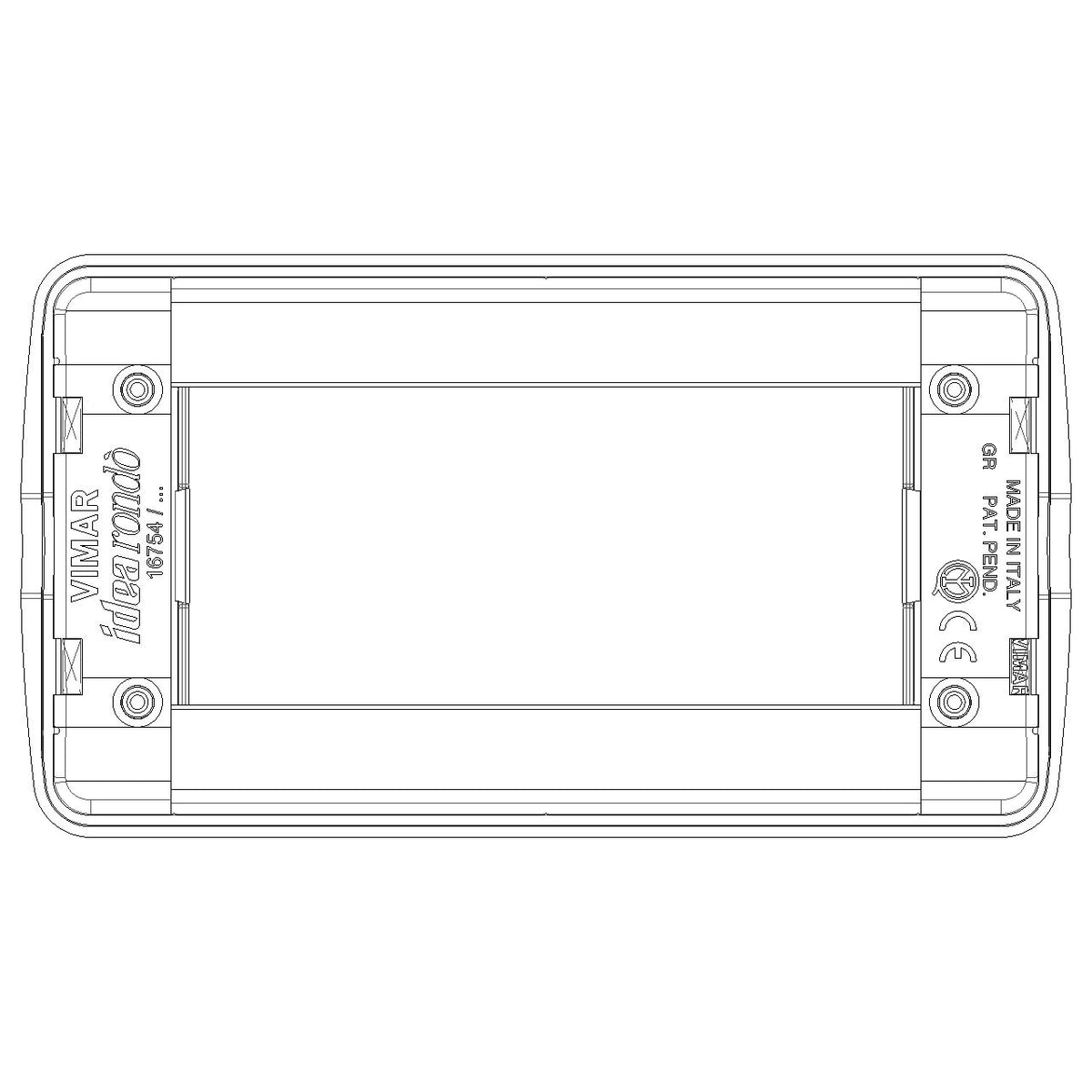 Vimar Idea Rondò Cover Plate, 4-Module, 148 x 82 x 9 mm — Quality Boat Parts