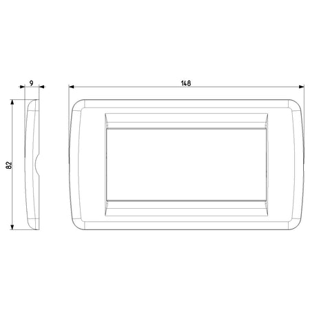 Vimar Idea Rondò Cover Plate, 4-Module, 148 x 82 x 9 mm — Quality Boat Parts