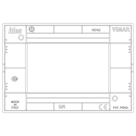 Vimar Idea Classica Cover Plate, 3-Module, Clamp Mounting — Quality Boat Parts