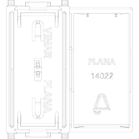 Vimar Plana Interchangeable 2-Module Button, Lightable, IP40 — Quality Boat Parts