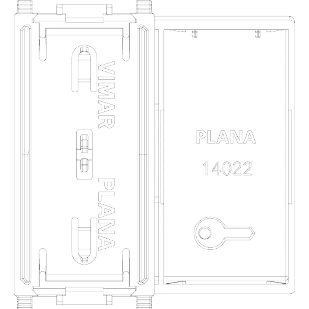 Vimar Plana Interchangeable 2-Module Button, Lightable, IP40 — Quality Boat Parts
