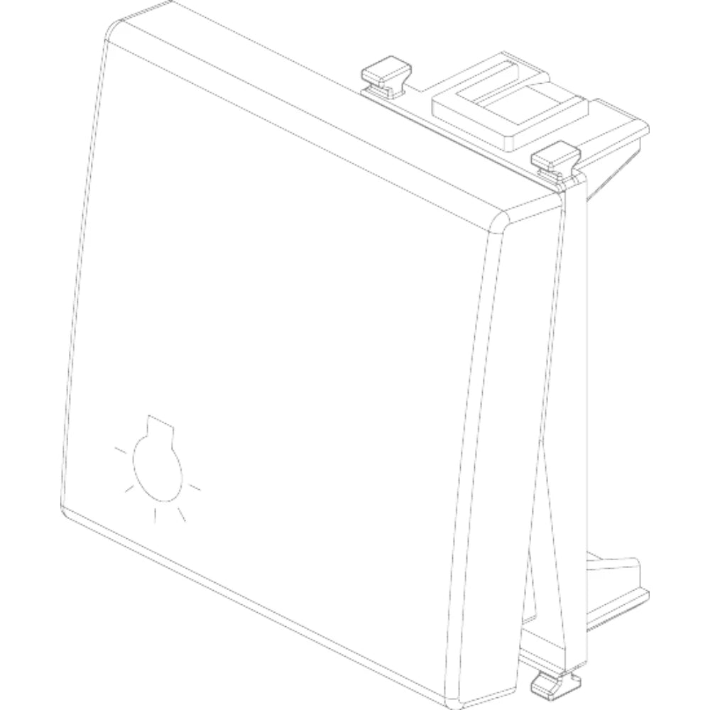 Vimar Plana Interchangeable 2-Module Button, Lightable, IP40 — Quality Boat Parts
