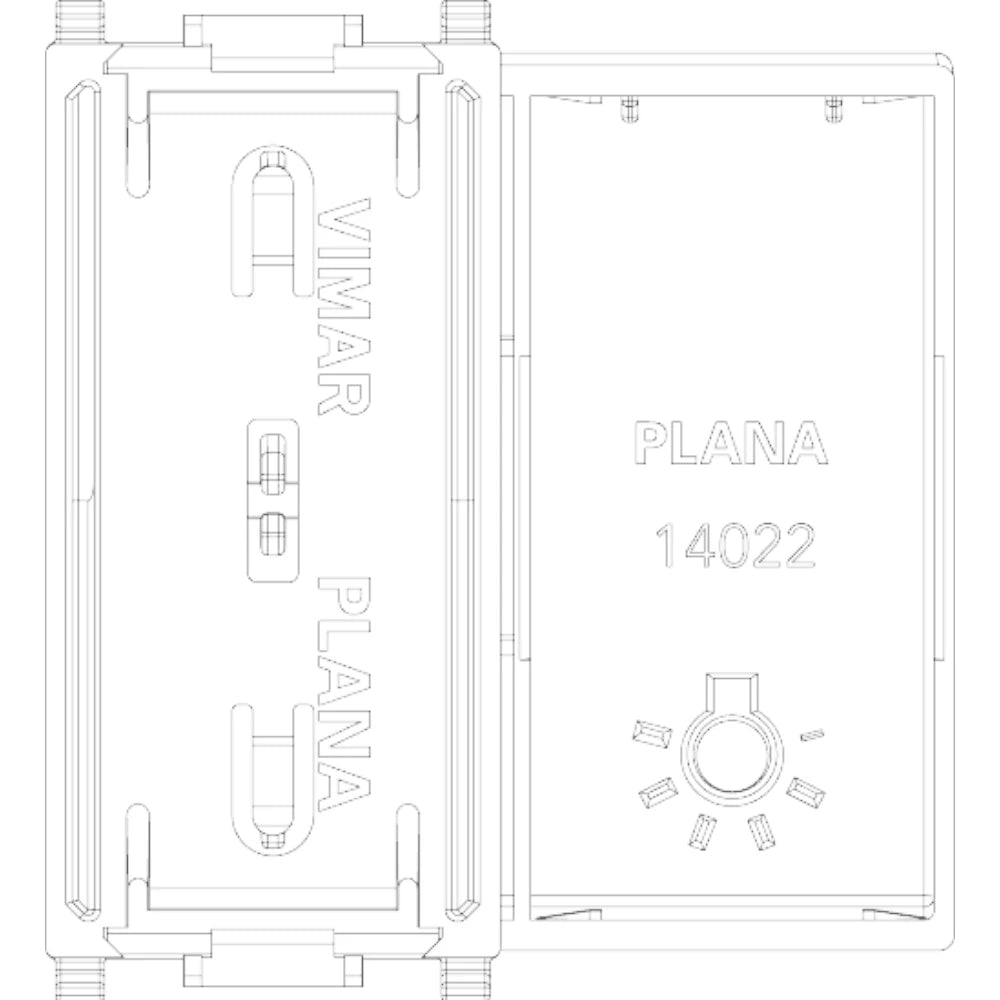 Vimar Plana Interchangeable 2-Module Button, Lightable, IP40 — Quality Boat Parts