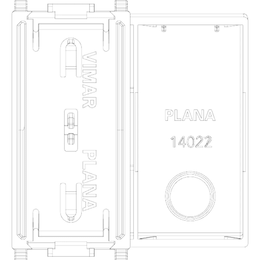 Vimar Plana Interchangeable 2-Module Button, Lightable, IP40 — Quality Boat Parts