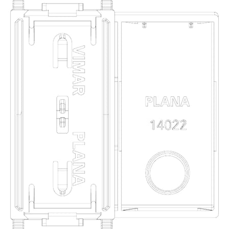 Vimar Plana Interchangeable 2-Module Button, Lightable, IP40 — Quality Boat Parts
