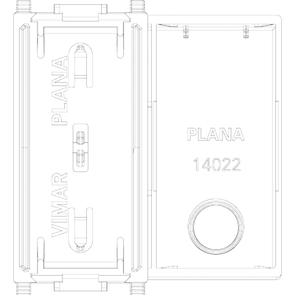 Vimar Plana Interchangeable 2-Module Button, Lightable, IP40 — Quality Boat Parts