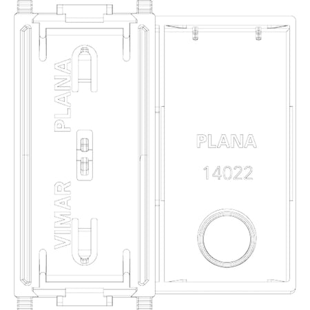 Vimar Plana Interchangeable 2-Module Button, Lightable, IP40 — Quality Boat Parts