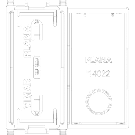 Vimar Plana Interchangeable 2-Module Button, Lightable, IP40 — Quality Boat Parts