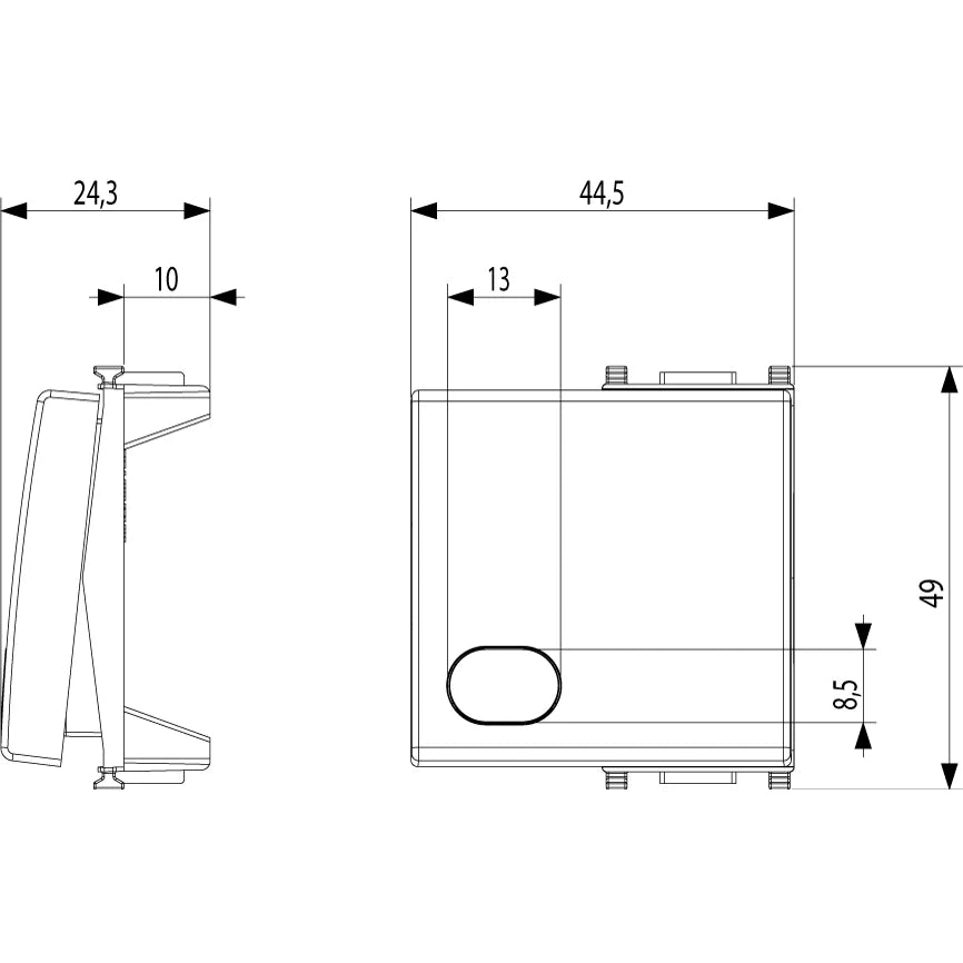 Vimar Plana Interchangeable 2-Module Button, Lightable, IP40 — Quality Boat Parts