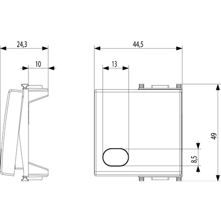 Vimar Plana Interchangeable 2-Module Button, Lightable, IP40 — Quality Boat Parts