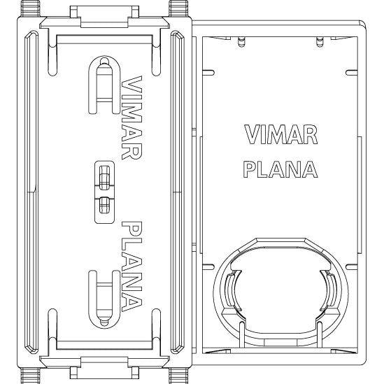 Vimar Plana Interchangeable 2-Module Button, Lightable, IP40 — Quality Boat Parts