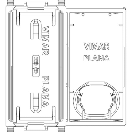 Vimar Plana Interchangeable 2-Module Button, Lightable, IP40 — Quality Boat Parts
