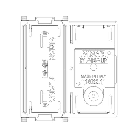 Vimar Plana Interchangeable 2-Module Button, Lightable, IP40 — Quality Boat Parts
