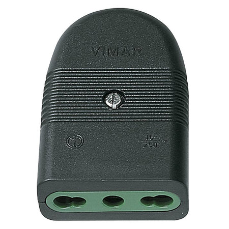Vimar Mille Series P17/11 Axial Socket Outlet, 2P+E, 16A, 250V, IP20 — Quality Boat Parts