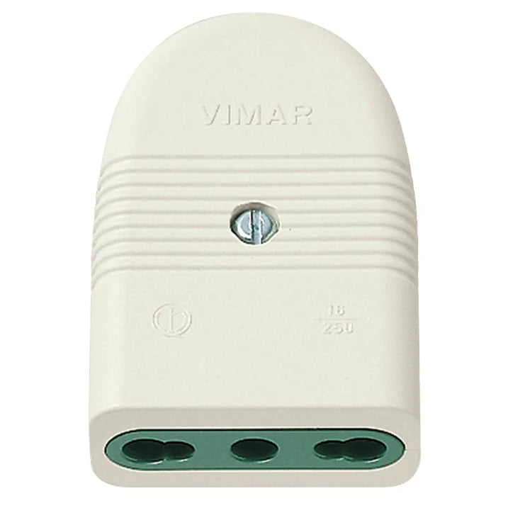 Vimar Mille Series P17/11 Axial Socket Outlet, 2P+E, 16A, 250V, IP20 — Quality Boat Parts