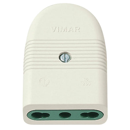 Vimar Mille Series P17/11 Axial Socket Outlet, 2P+E, 16A, 250V, IP20 — Quality Boat Parts