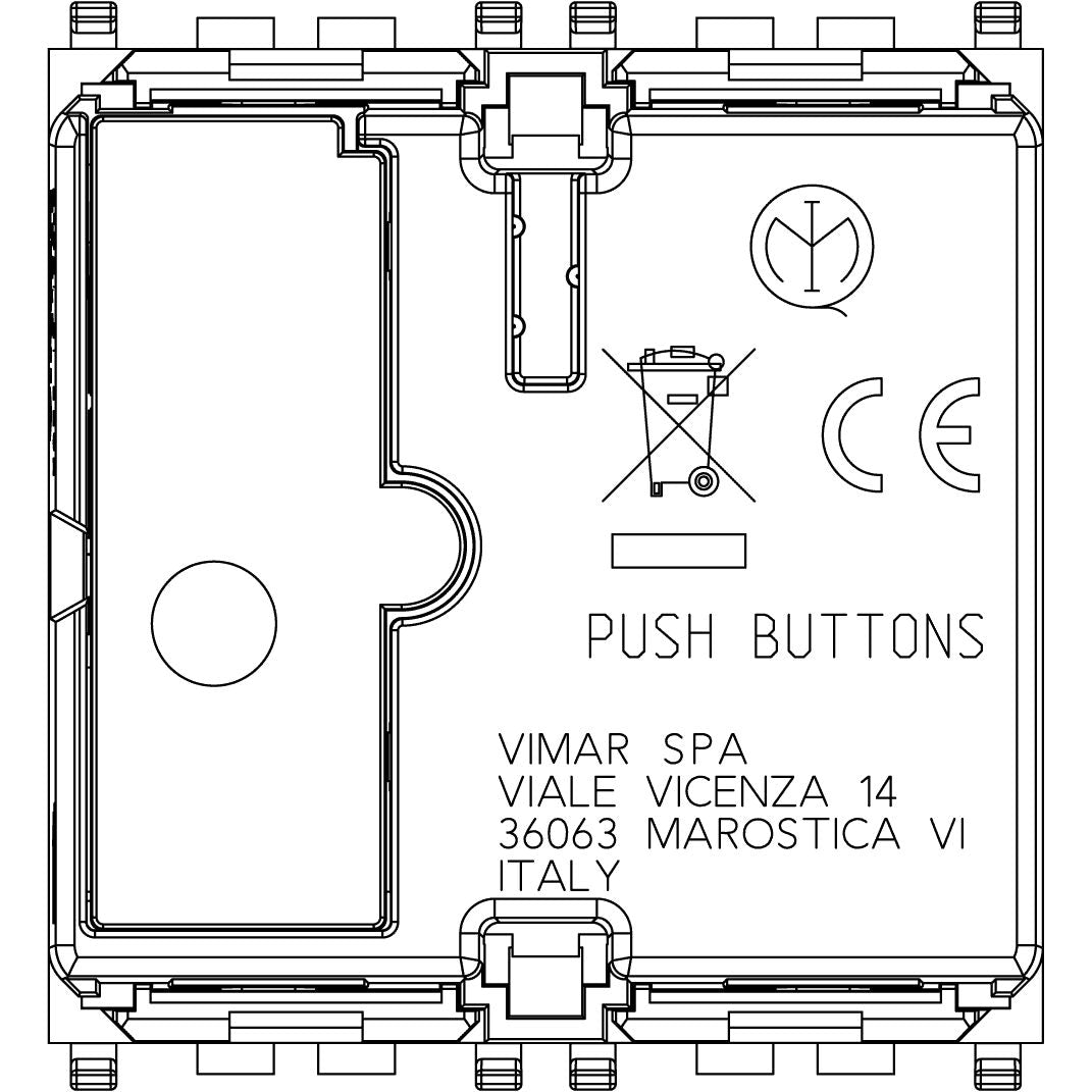 Vimar By-me Plus 4-Button Home Automation Control, 2-Module, RGB LED Locator — Quality Boat Parts