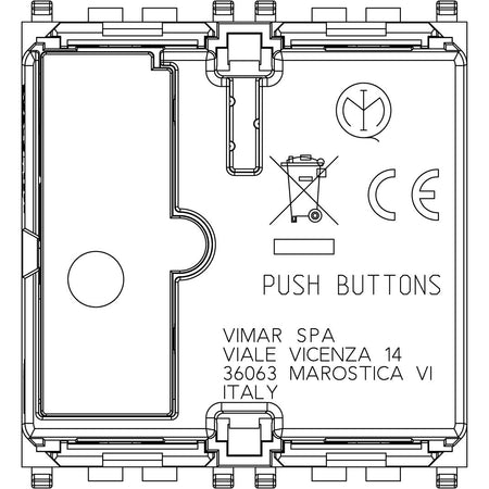 Vimar By-me Plus 4-Button Home Automation Control, 2-Module, RGB LED Locator — Quality Boat Parts