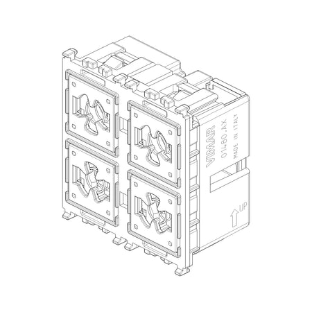 Vimar By-me Plus 4-Button Home Automation Control, 2-Module, RGB LED Locator — Quality Boat Parts