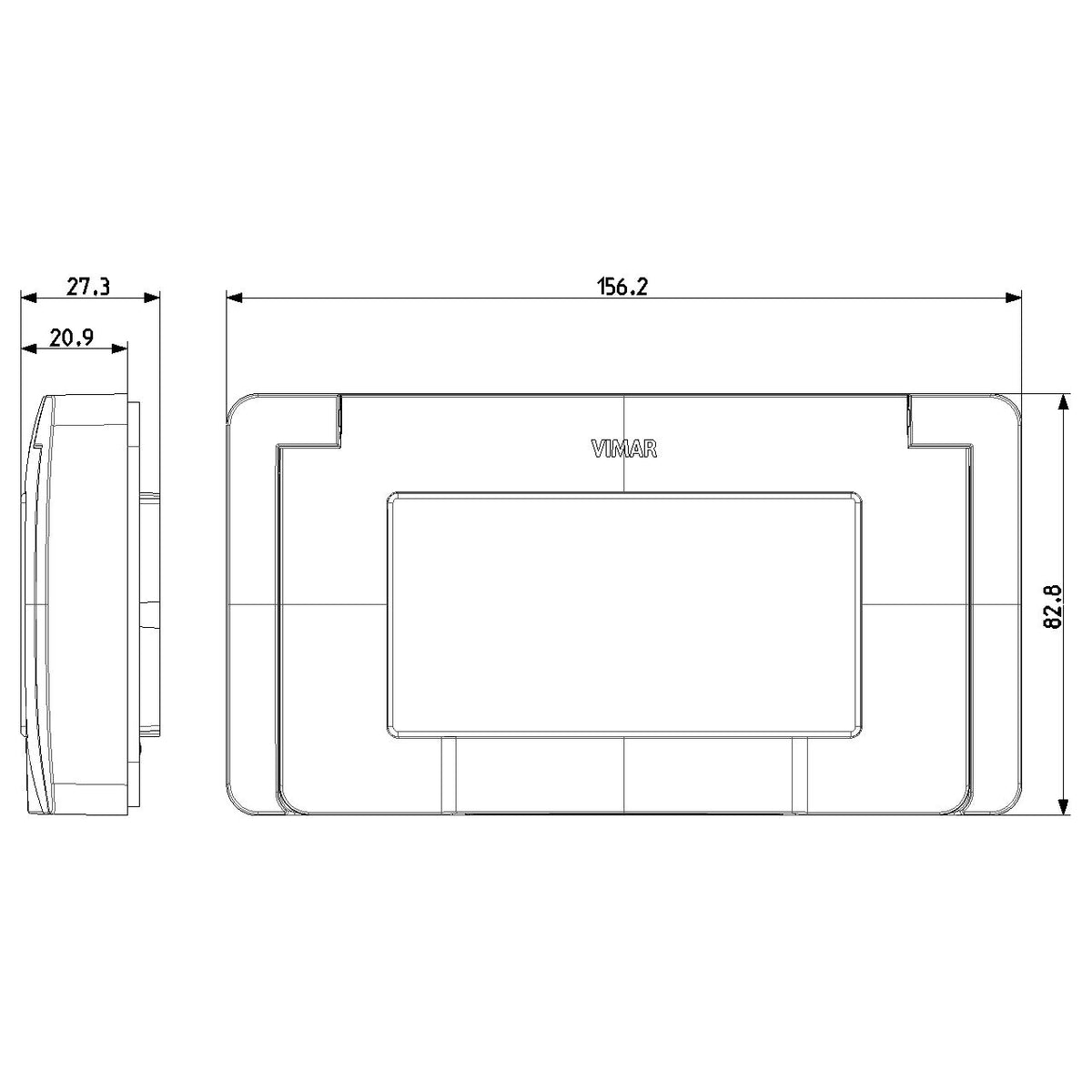 Vimar NEVE UP IP55 4-Module Cover, With Screws — Quality Boat Parts