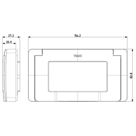 Vimar NEVE UP IP55 4-Module Cover, With Screws — Quality Boat Parts