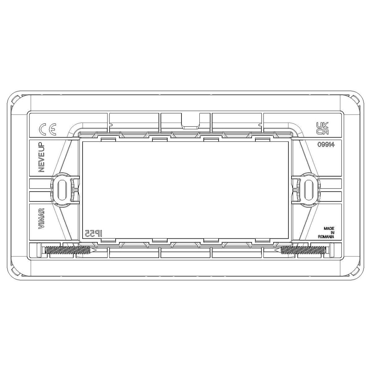 Vimar NEVE UP IP55 4-Module Cover, With Screws — Quality Boat Parts