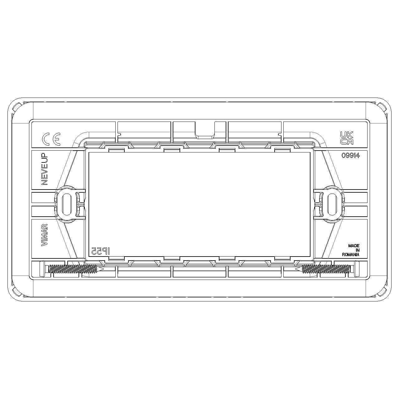 Vimar NEVE UP IP55 4-Module Cover, With Screws — Quality Boat Parts