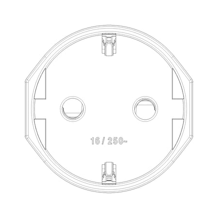 Vimar Supernova 2P+E German Type F Axial Socket Outlet, 16A, 250V, IP20, Screwed Terminal — Quality Boat Parts