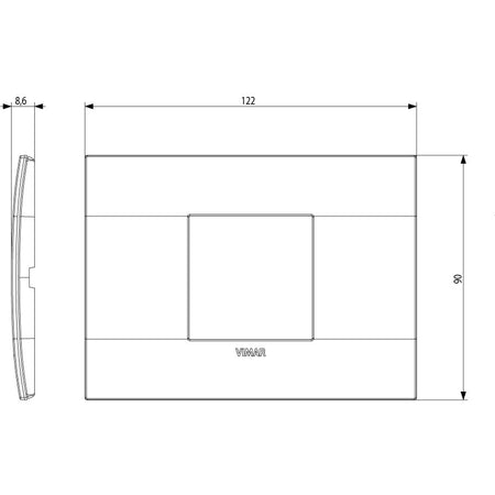 Vimar Arké Classic Cover Plate, 2-Central-Module — Quality Boat Parts