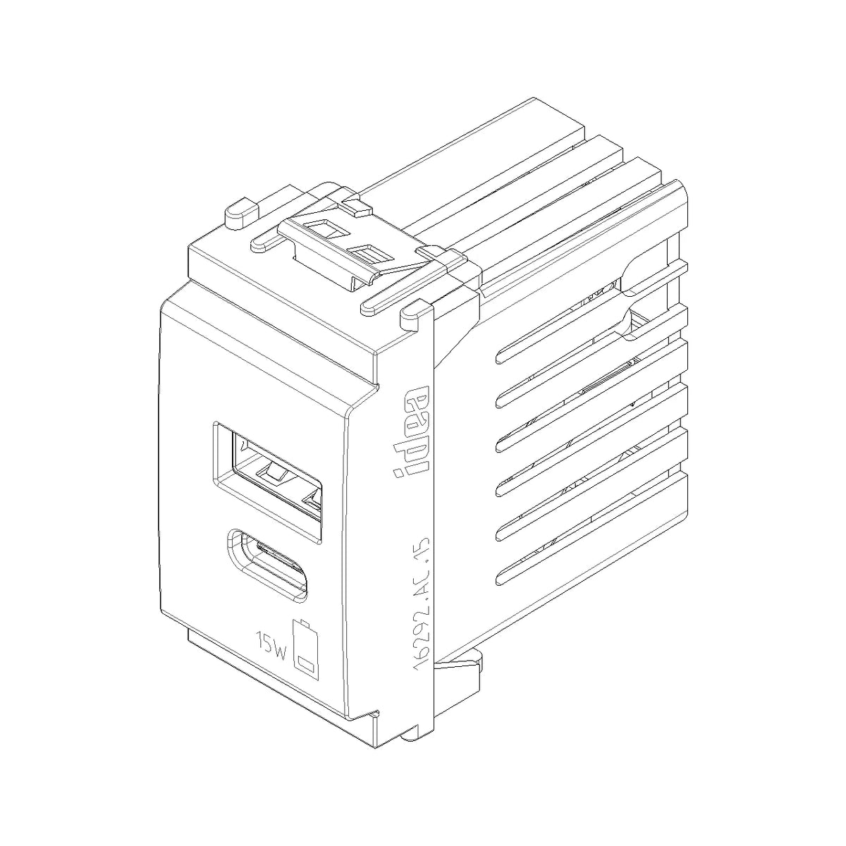 Vimar Idea Series USB Supply Unit, 5V, 120-240V, 1 Module — Quality Boat Parts