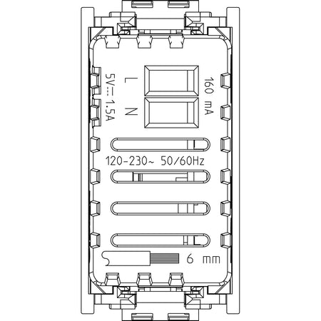 Vimar Idea Series USB Supply Unit, 5V, 120-240V, 1 Module — Quality Boat Parts