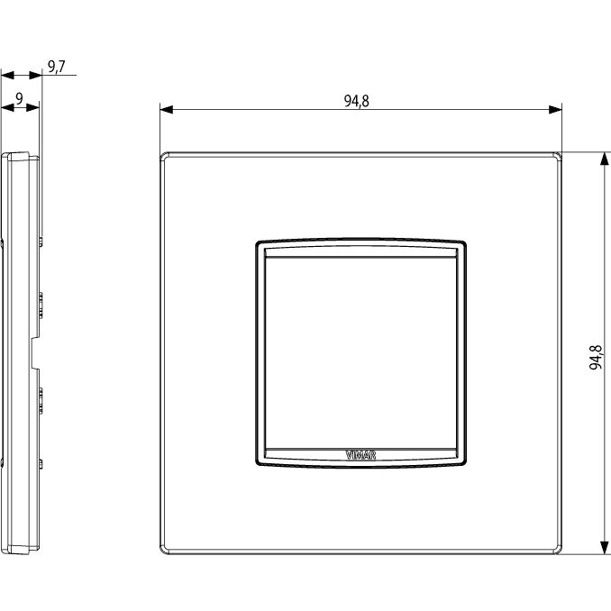 Vimar Eikon Classic Cover Plate, For British Standard, 2-Module — Quality Boat Parts
