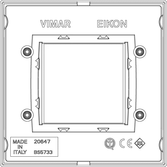 Vimar Eikon Classic Cover Plate, For British Standard, 2-Module — Quality Boat Parts