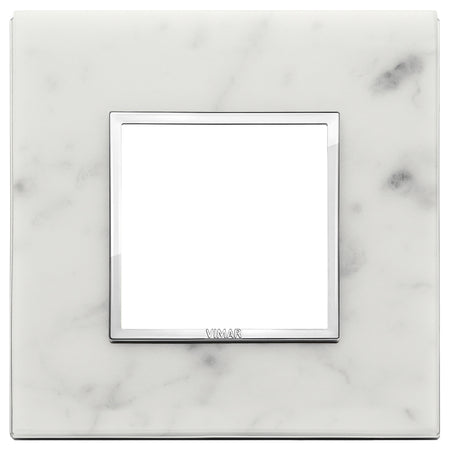 Vimar Eikon EVO 21642 2-Module Cover Plate, Square, Clamp Mount — Quality Boat Parts
