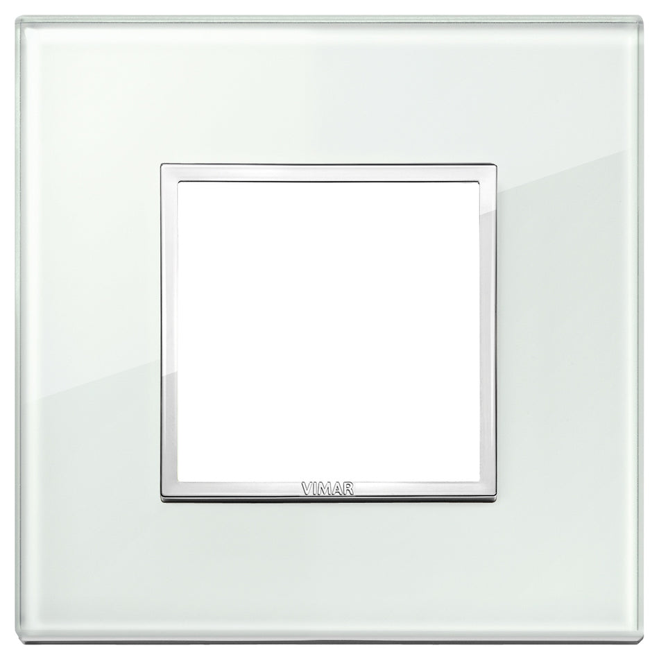 Vimar Eikon EVO 21642 2-Module Cover Plate, Square, Clamp Mount — Quality Boat Parts