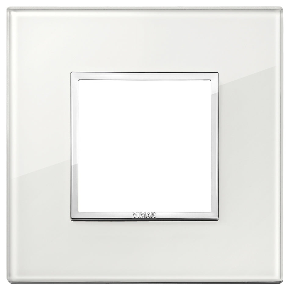 Vimar Eikon EVO 21642 2-Module Cover Plate, Square, Clamp Mount — Quality Boat Parts