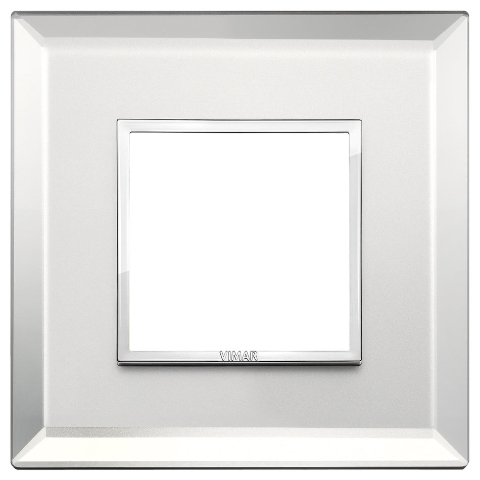 Vimar Eikon EVO 21642 2-Module Cover Plate, Square, Clamp Mount — Quality Boat Parts