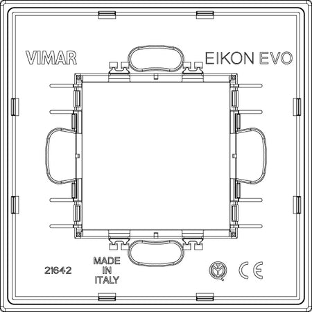 Vimar Eikon EVO 21642 2-Module Cover Plate, Square, Clamp Mount — Quality Boat Parts