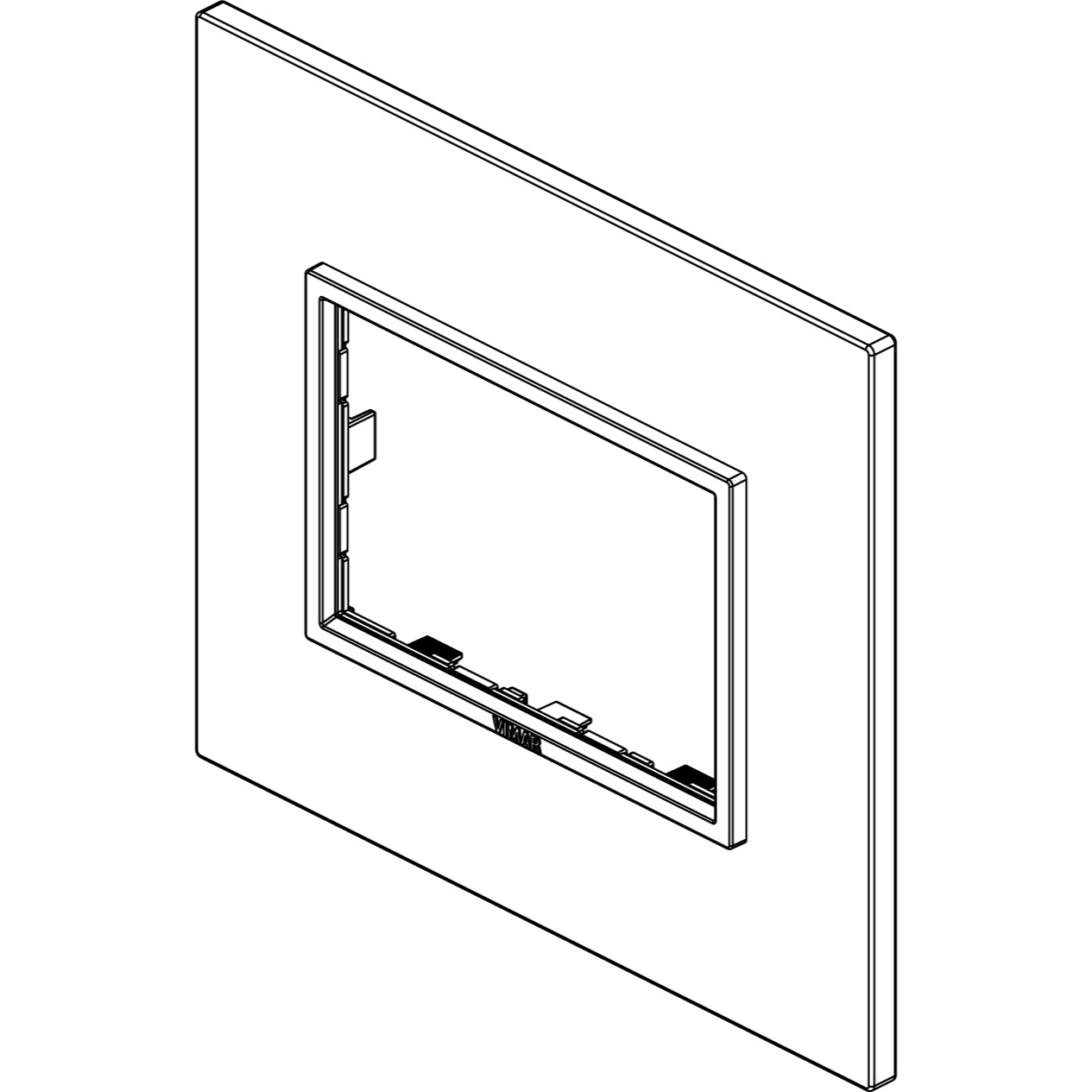 Vimar Eikon EVO 21653 Cover Plate, 3-Module, Clamp Fixing, For Support 21613 — Quality Boat Parts