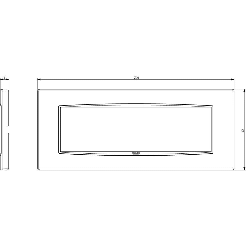 Vimar Eikon 7-Module Classic Cover Plate — Quality Boat Parts