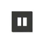 Vimar 8000 Series 2-Module Cover Plate, For 60 mm Round Mounting Boxes, Snap Fixing — Quality Boat Parts