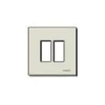 Vimar 8000 Series 2-Module Cover Plate, For 60 mm Round Mounting Boxes, Snap Fixing — Quality Boat Parts